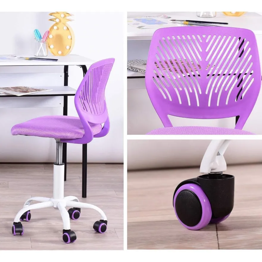 Homy Casa 2er Set Bürostuhl, verstellbar, ergonomisch, Stoff, ohne Armlehnen