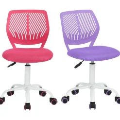 Homy Casa 2er Set Bürostuhl, verstellbar, ergonomisch, Stoff, ohne Armlehnen