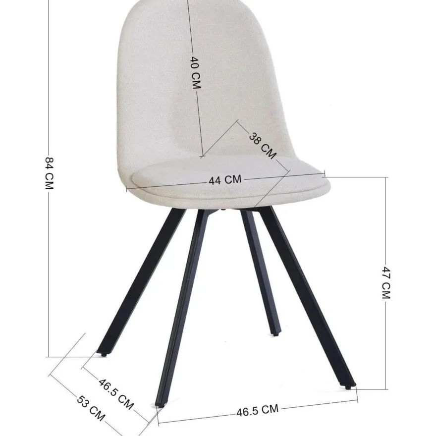 Homy Casa Esszimmerstühle 4er Set, Stoff Drehstuhl mit gepolsterter Sitzfläche