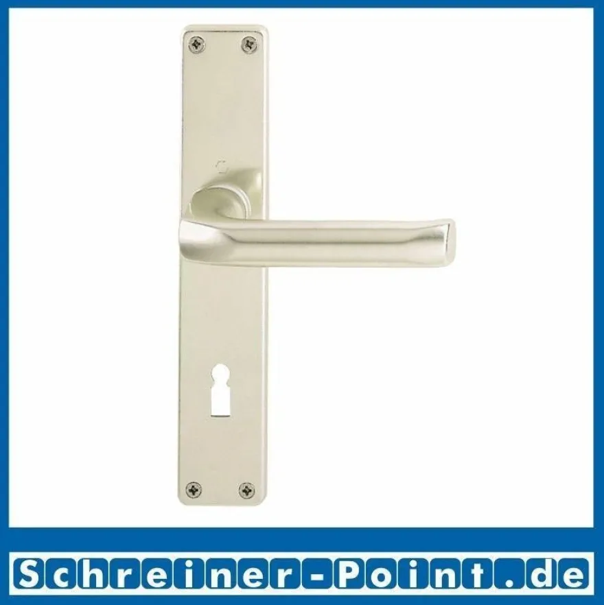 Hoppe London Aluminium F2 Neusilber Langschild 113/202SP OB Ovalbart BB Buntbart