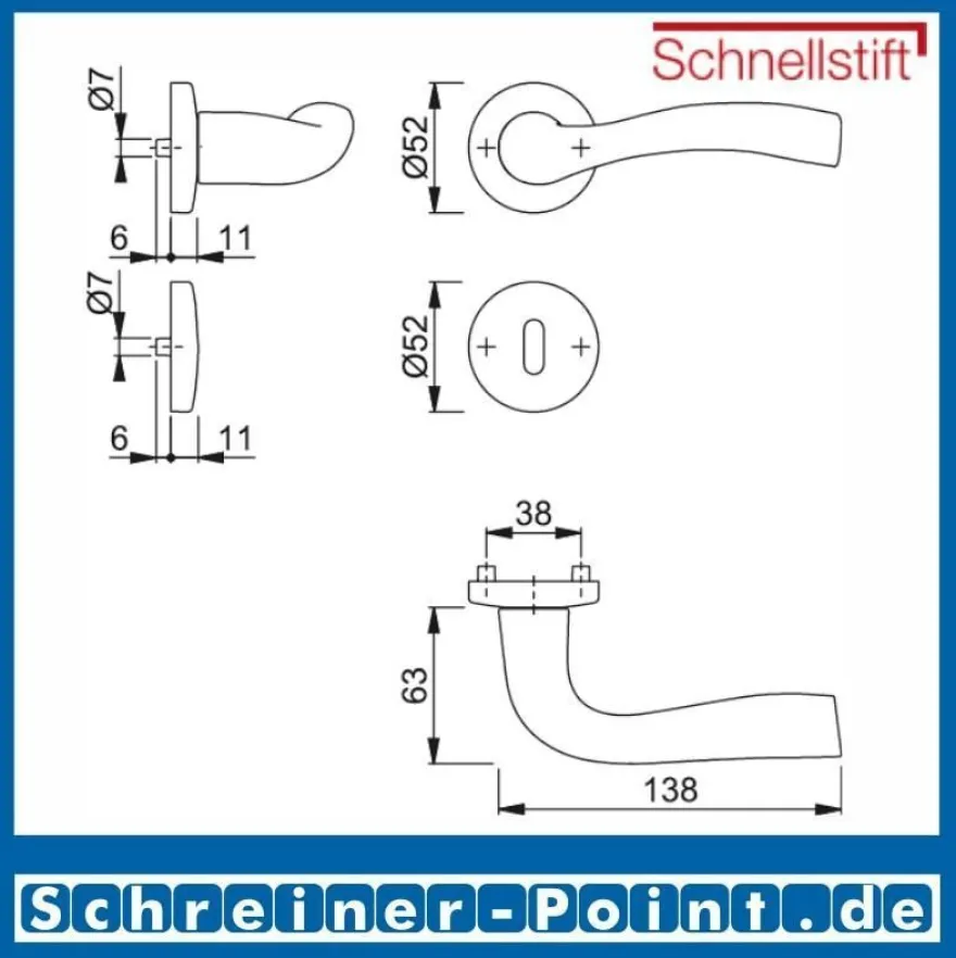 Hoppe Melbourne Alu F9-2 Stahl matt 1672/19KV/19KVS OB Ovalbart BB Buntbart