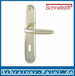 Hoppe Verona Aluminium F2 Neusilber Langschildgarnitur 1510/273P OB Ovalbart BB