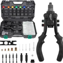 Hoteche Nietmutternzange Set M3-M10 & 2,4-6,4mm Niete mit Aufspreizer und