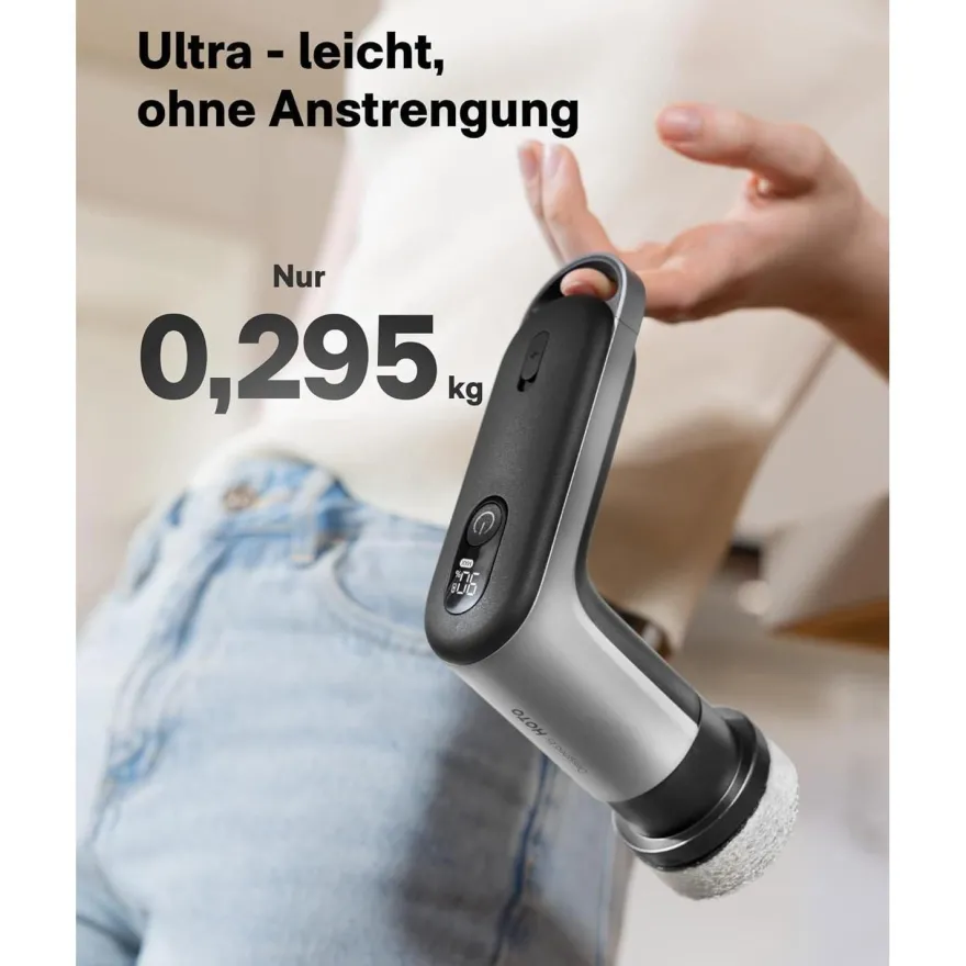 HOTO Akku Elektrische Reinigungsbürste mit 6 Bürstenköpfen, IPX7 Wasserdicht