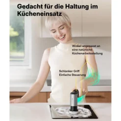 HOTO Akku Elektrische Reinigungsbürste mit 6 Bürstenköpfen, IPX7 Wasserdicht