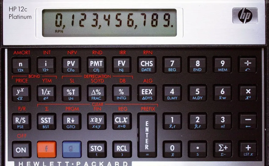 HP12C Platinum Hewlett Packard Finanzrechner Algebraische Eingabelogik NEU OVP
