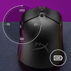 HP HyperX Pulsefire Haste 2 - Maus - optisch - 6 Tasten - kabellos, kabelgebunden