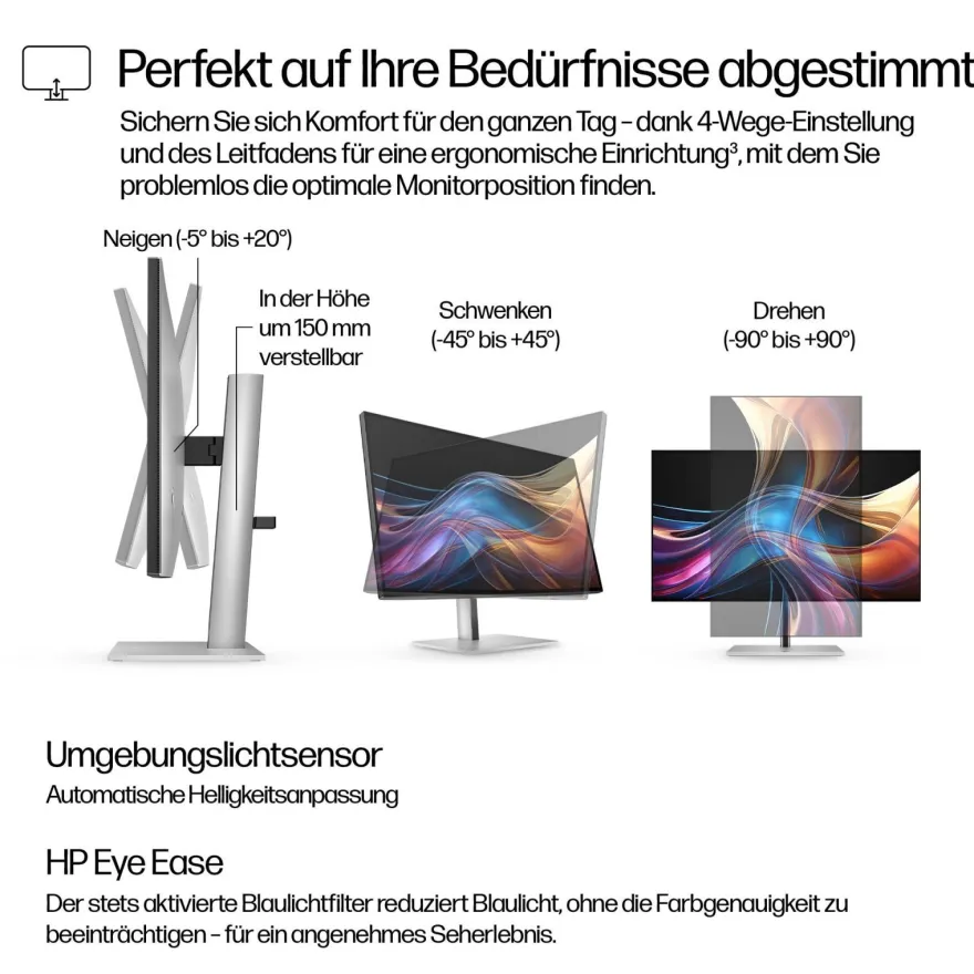 HP Serie 7 Pro 27 Zoll QHD-Monitor – 727pq, 68,6 cm (27