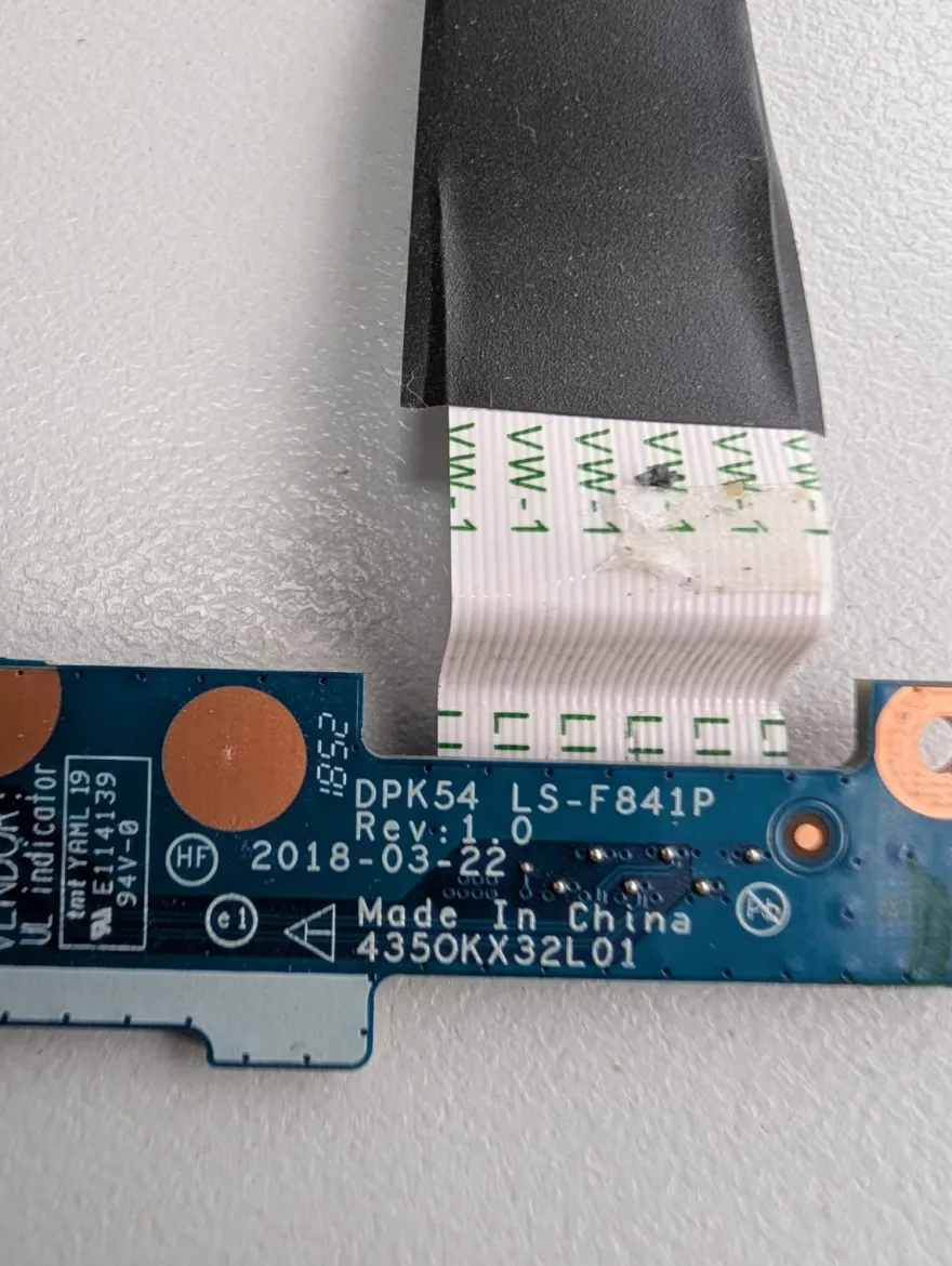 HP ZBook 15V G5 USB Board Powerbutton Board mit Kabel LS-F841P LS-F874P