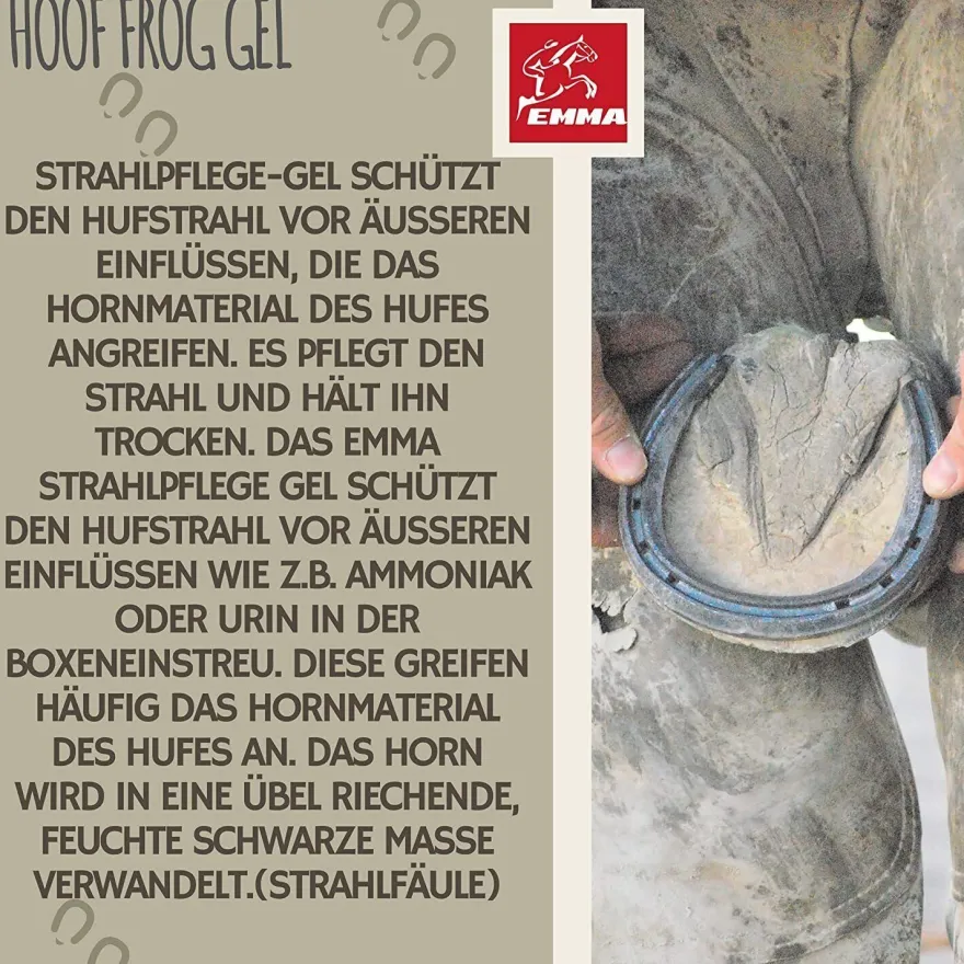 Hufpflege Set - Huföl Pferde mit Pinsel + Strahlpflege + Hufbalsam