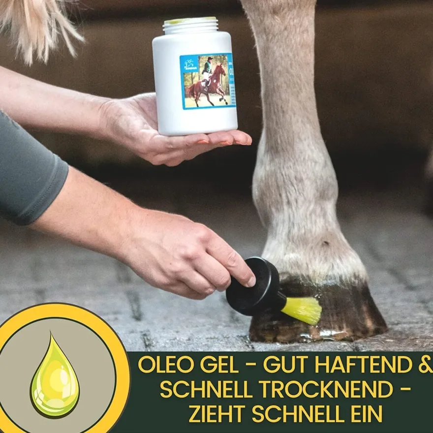 Hufpflege Set - Huföl Pferde mit Pinsel + Strahlpflege + Hufbalsam