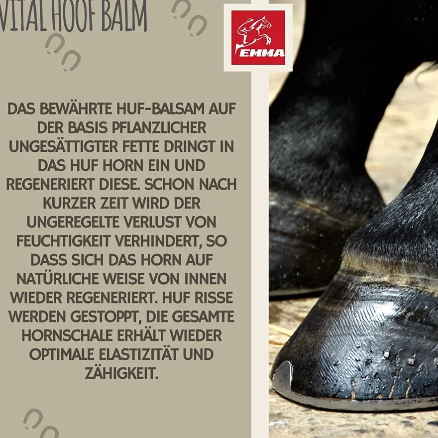 Hufpflege Set - Huföl Pferde mit Pinsel + Strahlpflege + Hufbalsam