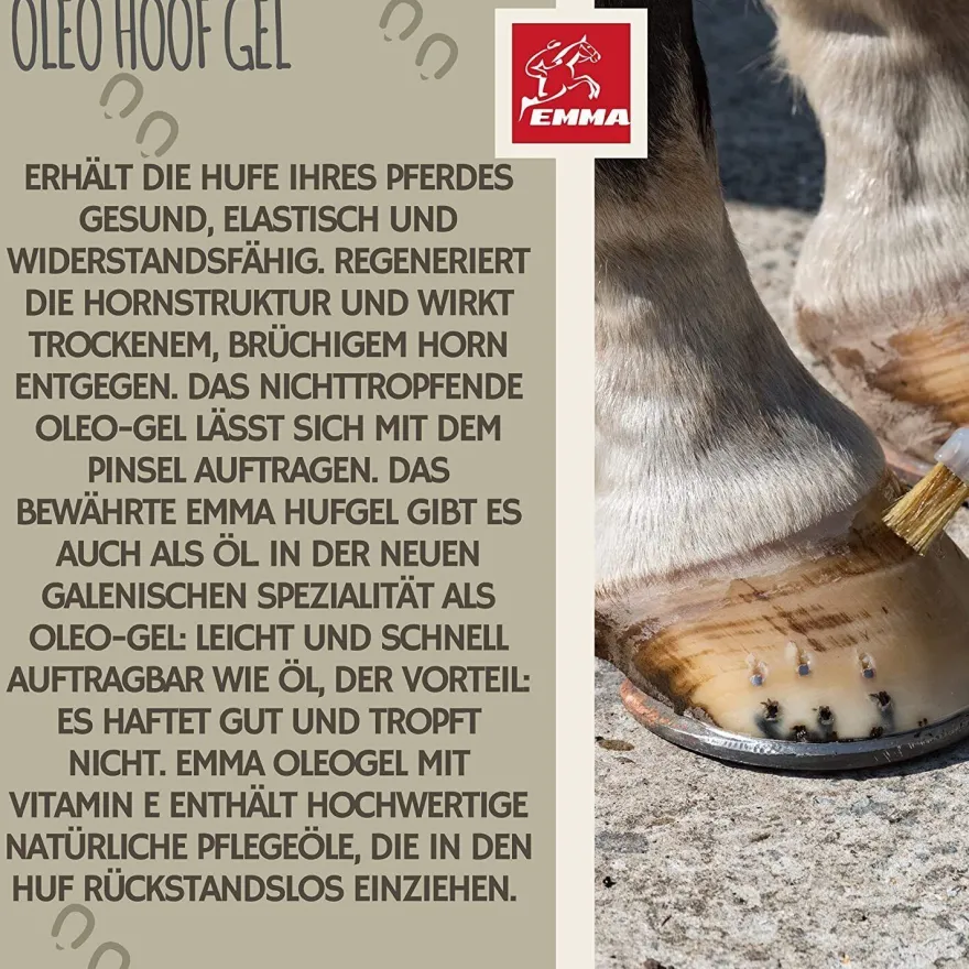 Hufpflege Set - Huföl Pferde mit Pinsel + Strahlpflege + Hufbalsam