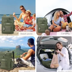 Hulongo Großer Wasserdichter Isolierter Kühlrucksack, Auslaufsicher & Faltbar
