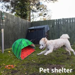 Hundestrandzelt Sonnenschutz Wassermelone Pop-up für kleine Haustiere