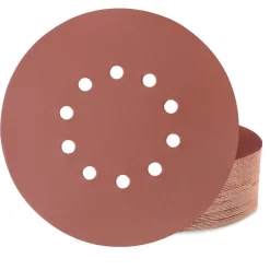 Huopueit 40 Stück Schleifpapier 225mm Klett, 10 Loch, Körnung 400 für