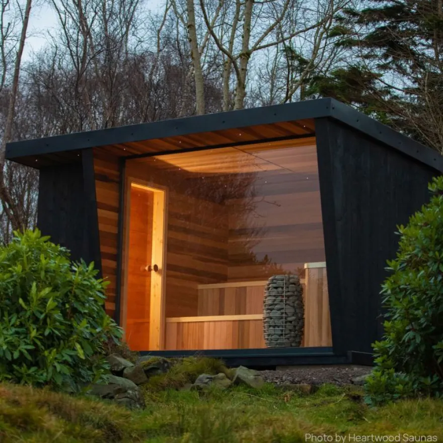 HUUM HIVE Mini Saunaofen 9 kW finnischer Saunaofen Standofen inkl. Air-Tunnel