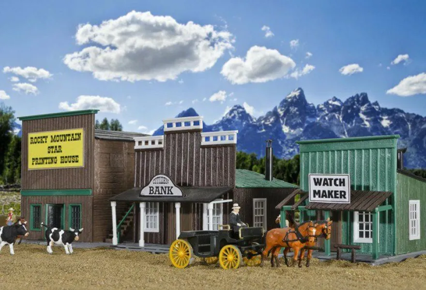 H0 Westernhäuser Ensemble Bank, Modellwelten Bausatz 1:87, Kibri 38508