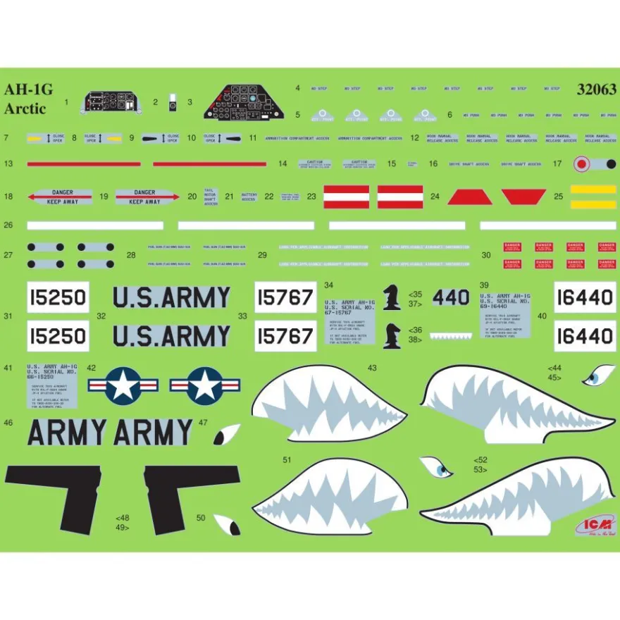ICM - AH-1G Arctic Cobra US Helicopter - 1:32 - 241 Teile