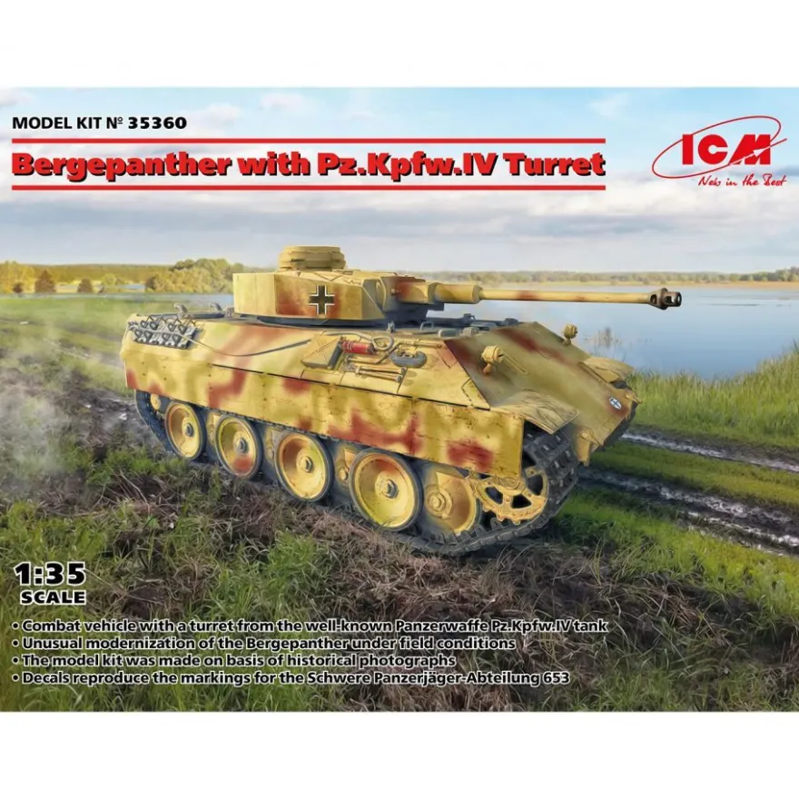 ICM - Bergepanther mit Pz. Kpfw. IV Turm - 1:35 - 423 Teile