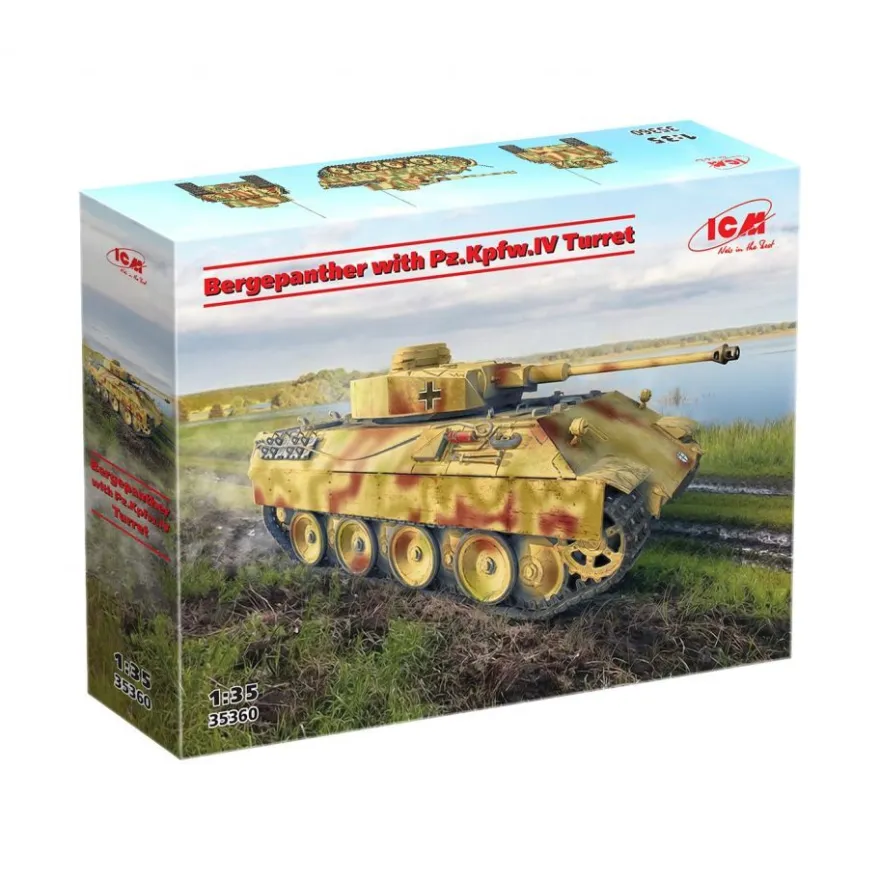 ICM - Bergepanther mit Pz. Kpfw. IV Turm - 1:35 - 423 Teile