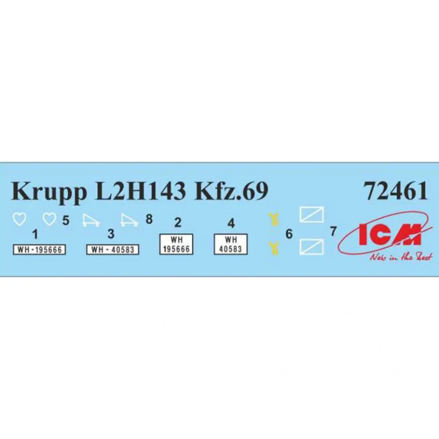 ICM - Krupp L2H143 Kfz.69 mit Pak 36 Geschütz - 1:72 - 101 Teile