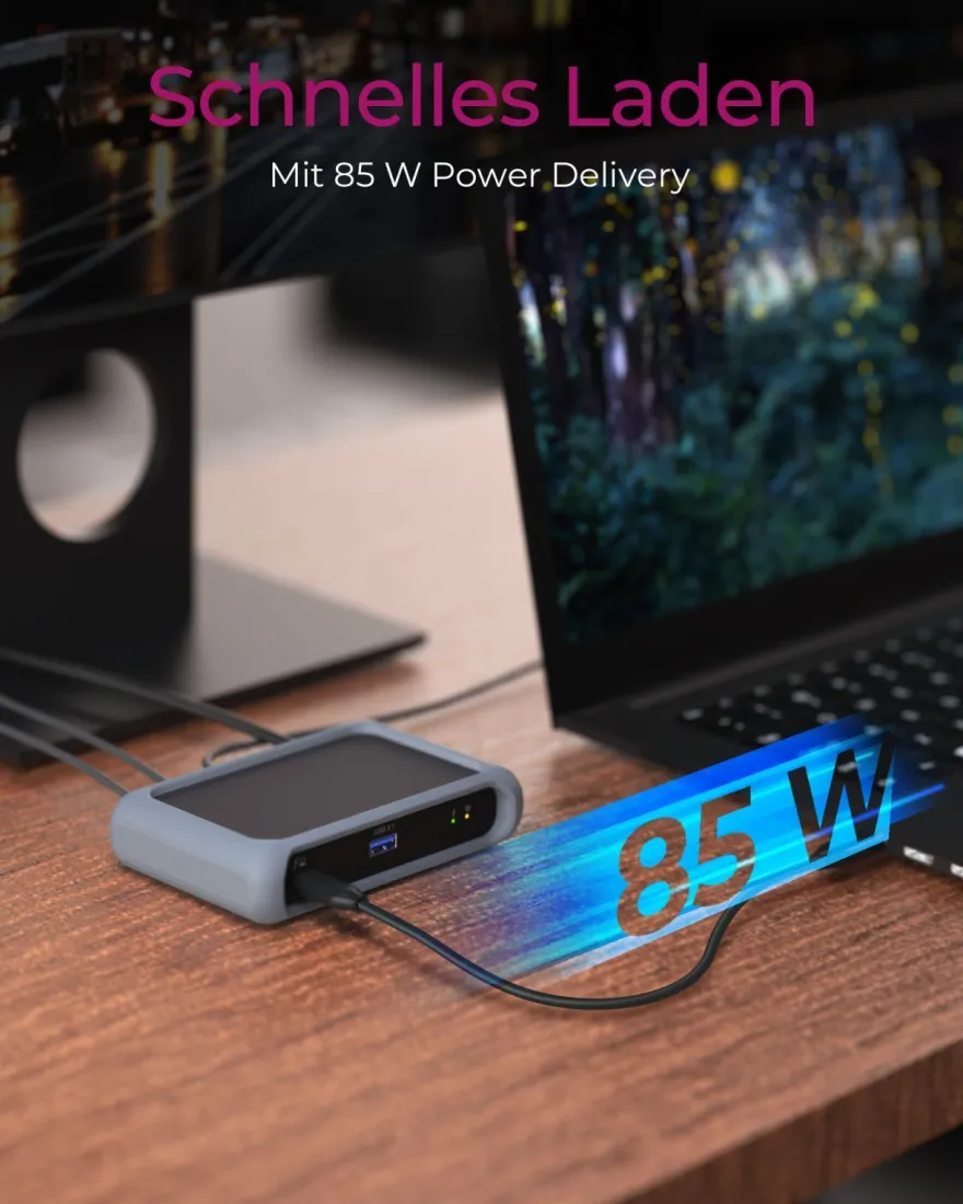 ICY BOX IB-HUB801-TB4, Thunderbolt™ 4 Type-C® HUB auf 3x Thunderbolt 4 und 1x USB 3.2
