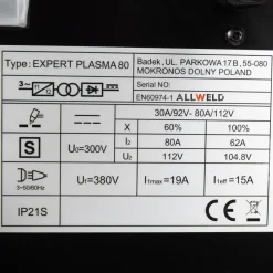 IDEAL EXPERT PLASMA 80 Plasmaschneider 400V 50Hz 30-80A