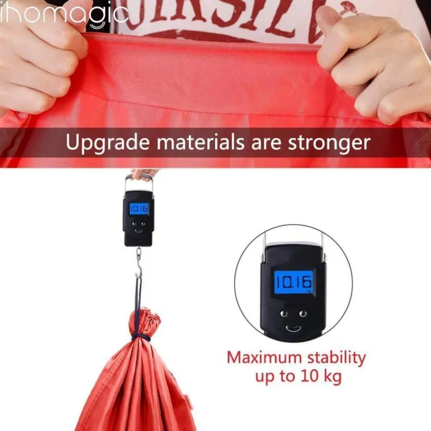 Ihomagic 120L Wäschebeutel aus 420D Nylon mit Smiley-Gesicht, faltbar, für