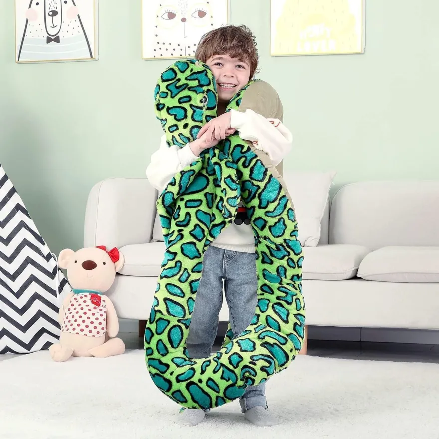 IKASA Riesenschlange Kuscheltier 270cm, Großes Plüschtier Kobra Stofftier
