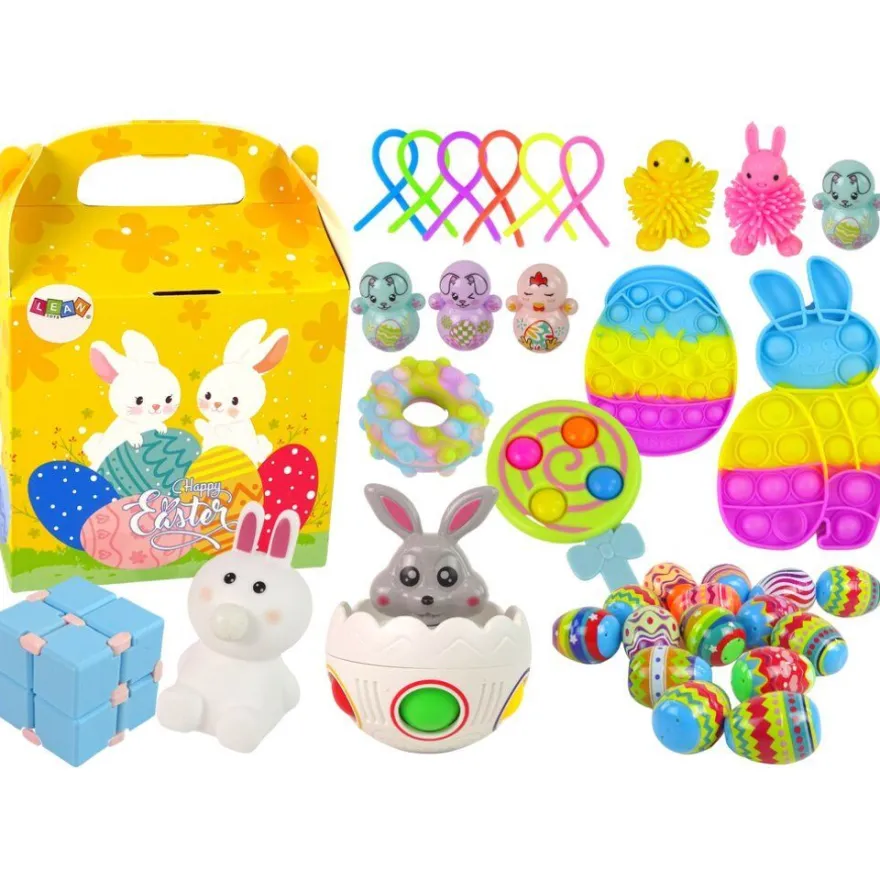 IMPORT Leantoys Ostern Zappelspielzeug Ostereier Dekorationsset