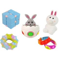 IMPORT Leantoys Ostern Zappelspielzeug Ostereier Dekorationsset