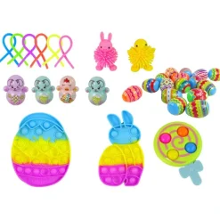 IMPORT Leantoys Ostern Zappelspielzeug Ostereier Dekorationsset