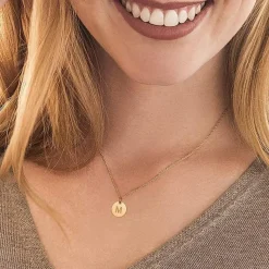 Initialen Damen Kette Buchstaben Anhänger Gold Silber Rosegold Herzen