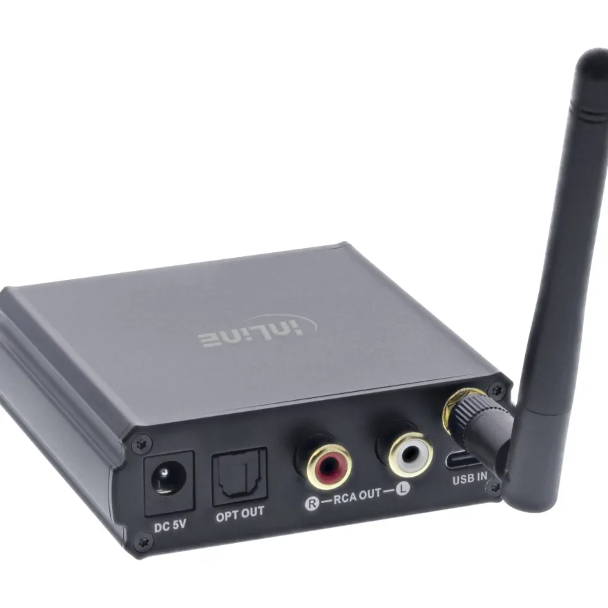 InLine® Bluetooth 5.1 HiFi-Receiver und USB DAC, mit LCD