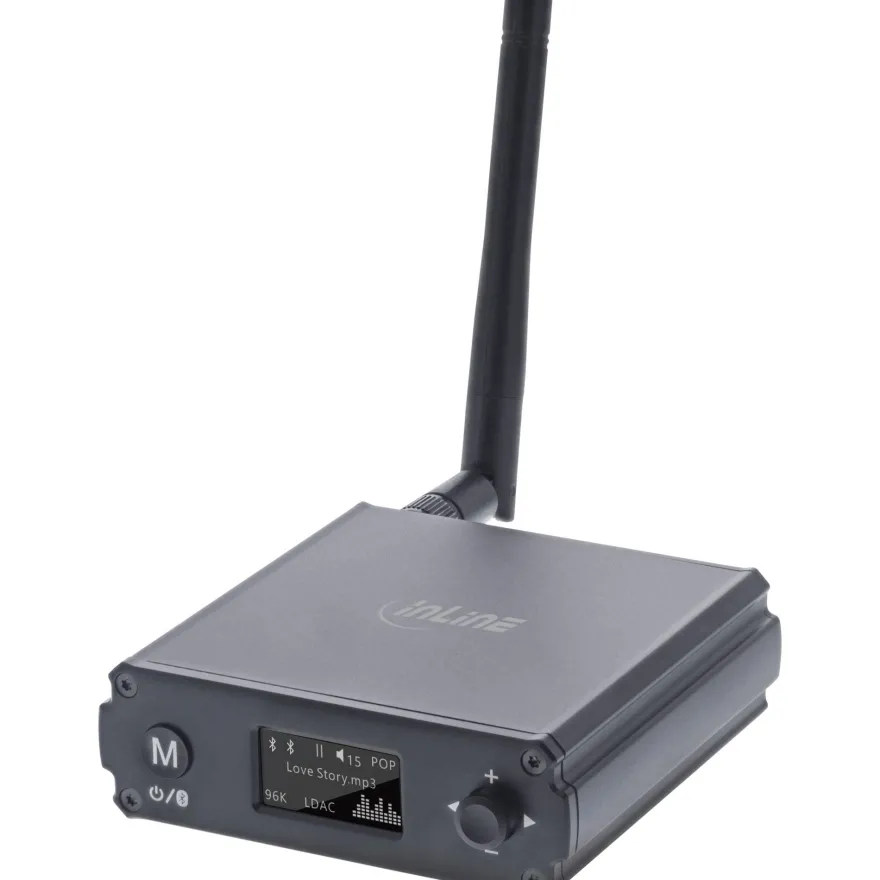 InLine® Bluetooth 5.1 HiFi-Receiver und USB DAC, mit LCD