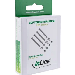 InLine® Lüfterschrauben Set, für 25mm Lüfter