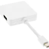 InLine® Mini DisplayPort zu HDMI/DVI/DisplayPort Adapterkabel, weiß, weiß