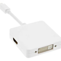 InLine® Mini DisplayPort zu HDMI/DVI/DisplayPort Adapterkabel, weiß, weiß