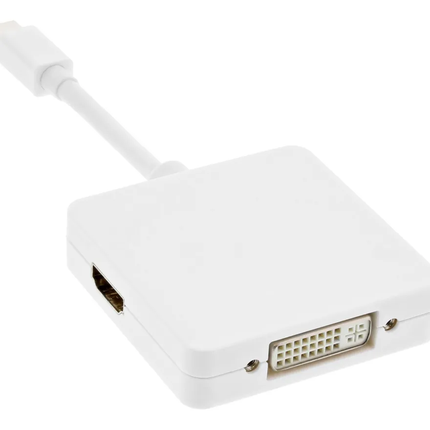 InLine® Mini DisplayPort zu HDMI/DVI/DisplayPort Adapterkabel, weiß, weiß