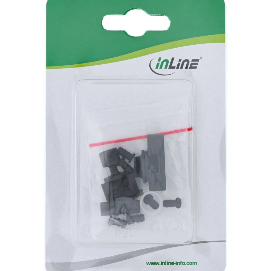 InLine® Staubschutz-Set, für Audio/Video-Schnittstellen, 12-teilig, schwarz