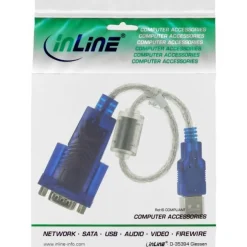 InLine® USB zu Seriell Adapterkabel Premium, Stecker A an 9pol Sub D Stecker, tr