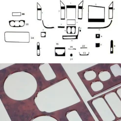 Innenraum Dekor Cockpit für Fiat Ducato 2014-2025 Wurzelholz Optik 26tlg
