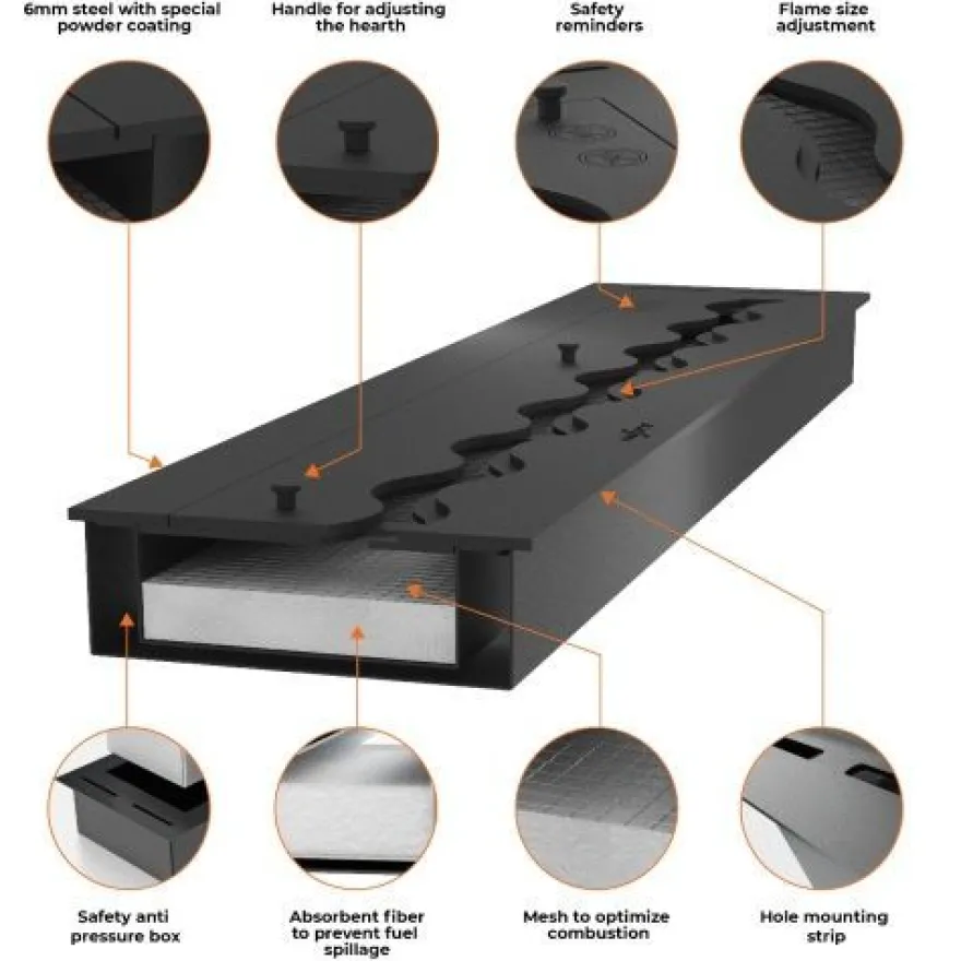 Inside Slim 2000 Ethanolkassette Einbaukamin