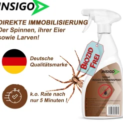 INSIGO 5L + 1L Anti Spinnenspray Mittel Schutz Abwehr vertreiben Spinnen frei ex