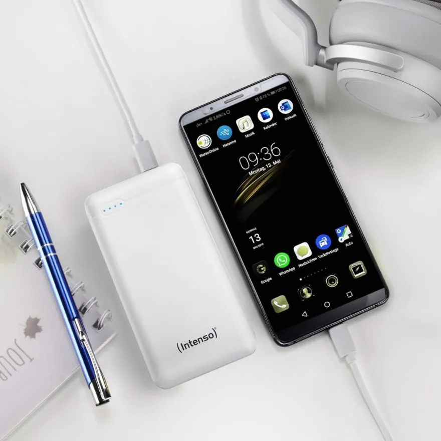 Intenso Powerbank 20000mAh mit USB-C Schnellladen und LED-Anzeige