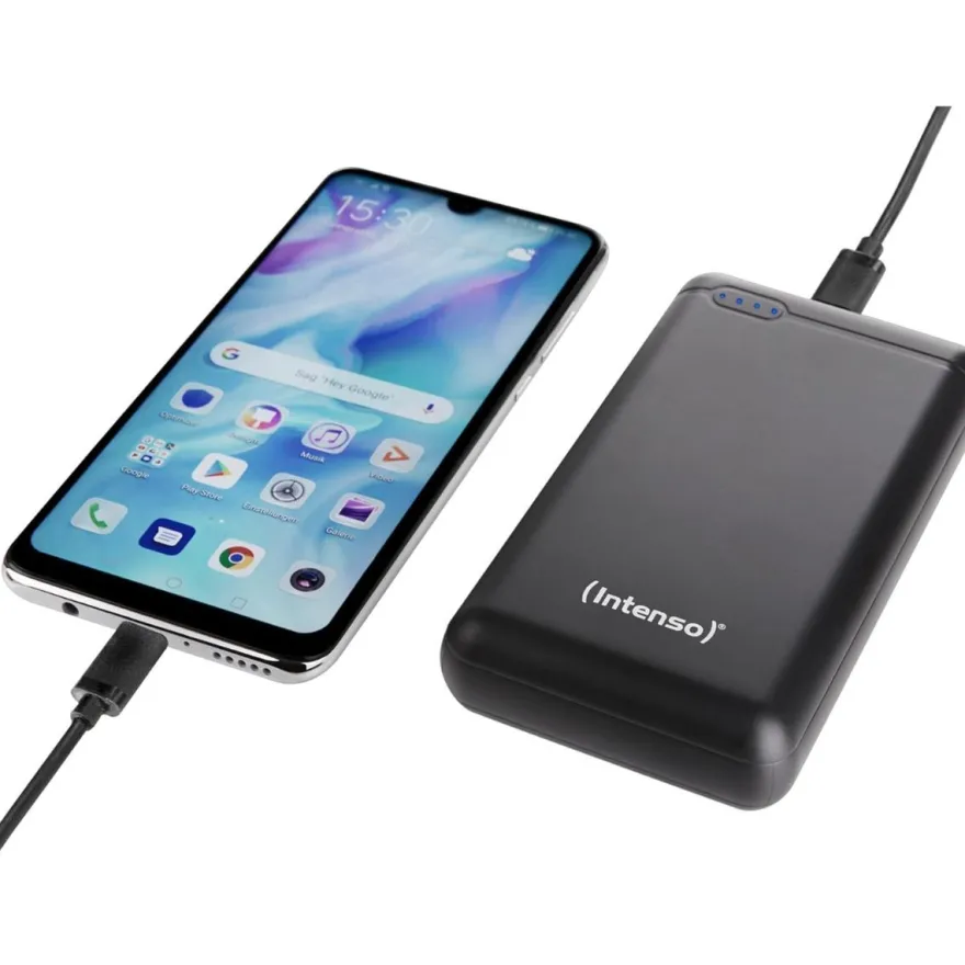 Intenso Powerbank 20000mAh mit USB-C Schnellladen und LED-Anzeige