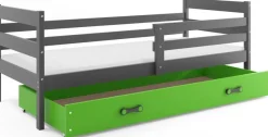 Interbeds Kinderbett Eryk 200x90cm in Grau + Matratze und Lattenrost
