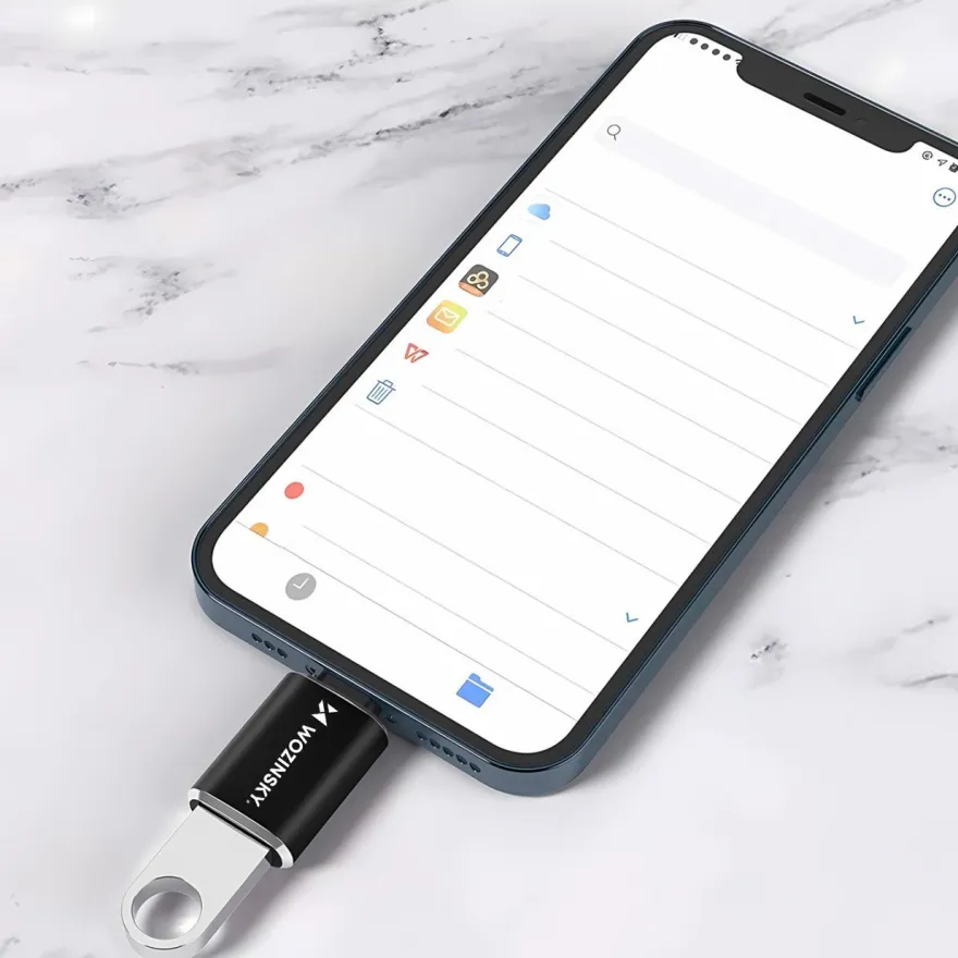 iPhone Lightning auf USB-A OTG-Adapter - Schwarz