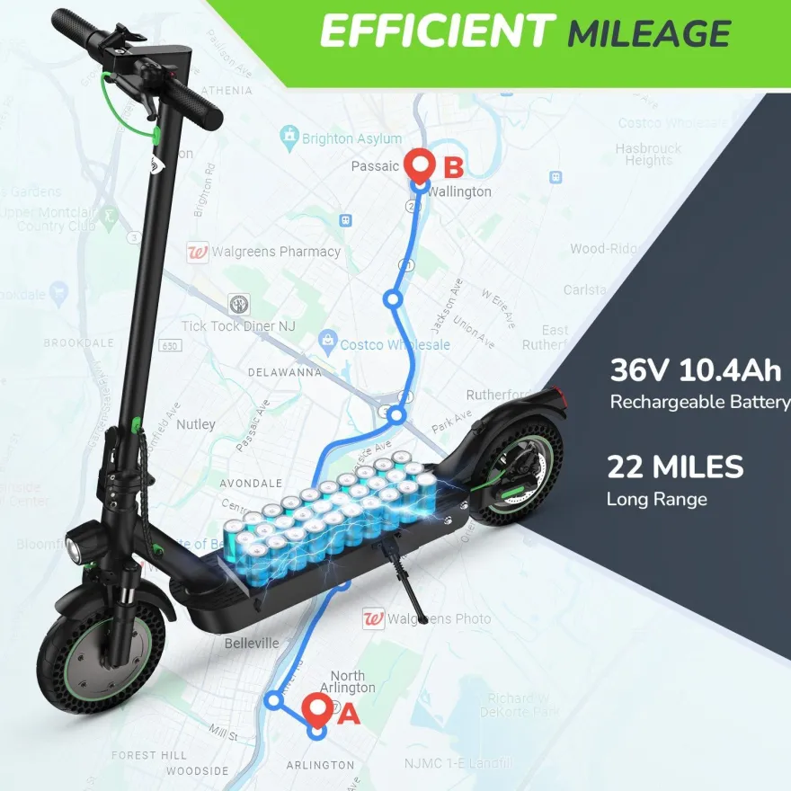 Isinwheel S9 Max Elektroroller 500W, Reichweite 35km, Smart App, LED-Bildschirm